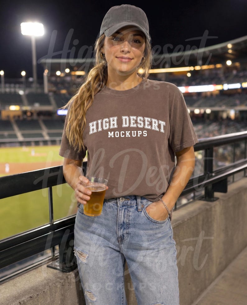 Pack de maquettes Comfort Colors 1717, maquette de t-shirt de match de baseball, maquette de t-shirt de stade pour femme, maquette de style de vie de maman sportive, 12 couleurs image 7