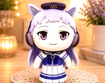 Anime Character Plushie, Kawaii Collectible Soft Figure, Gift for Anime Fans, Gamer Collectors Item
