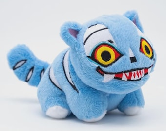 Blue Tiger Plush Toy | Demon Hunter Anime, K-POP Style Stuffed Animal (18cm)