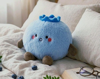Blueberry Plush Doll 14cm, Kawaii Anime Stuffed Toy, Soft Cartoon Pillow