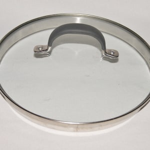 Replacement Glass Lid for Slow Cooker - Stainless Steel Rim - Black Rubber Handle - Cuisinart