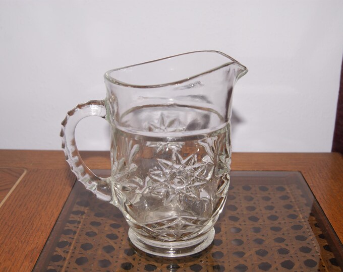 Pint Pitcher by Anchor Hocking - 1960's - Star Starburst - Etsy