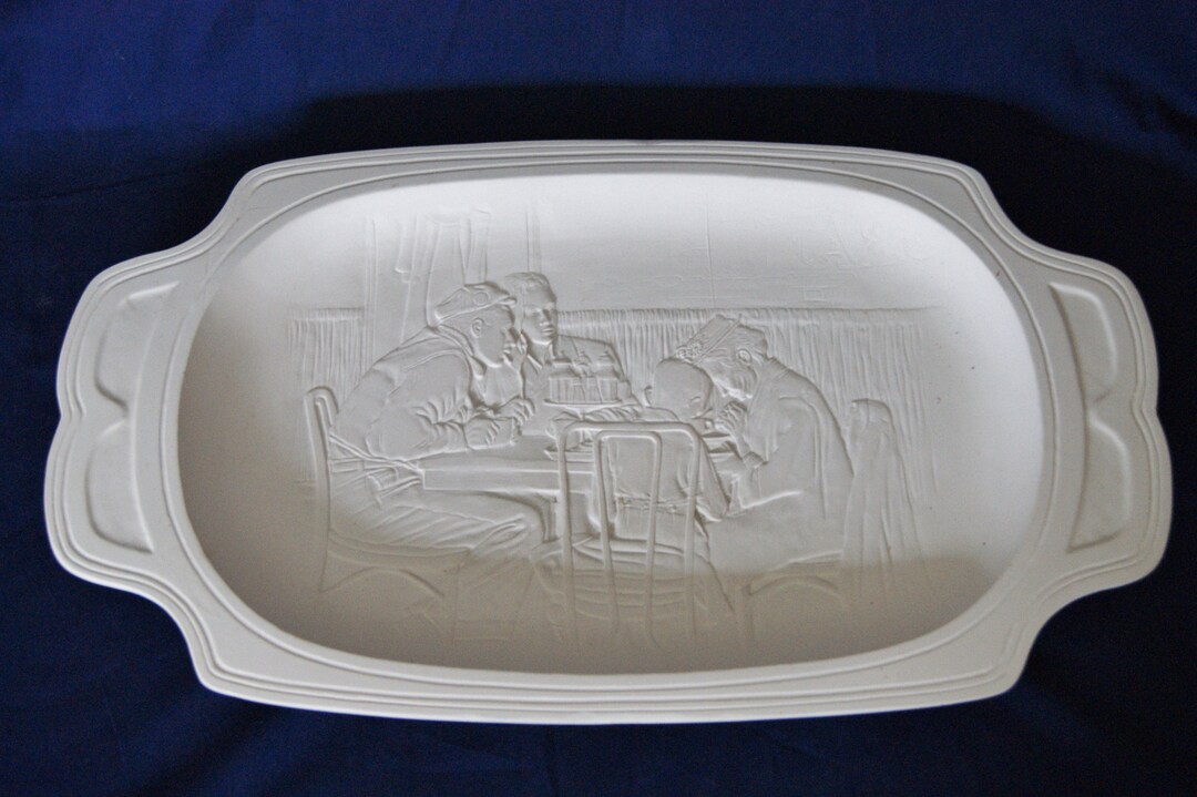 Vintage Ready to Paint Ceramic Bisque Platter Norman Etsy