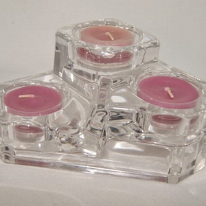 Party Lite 3 Tier Crystal Glass Tealight Candle Holder - Made in Germany