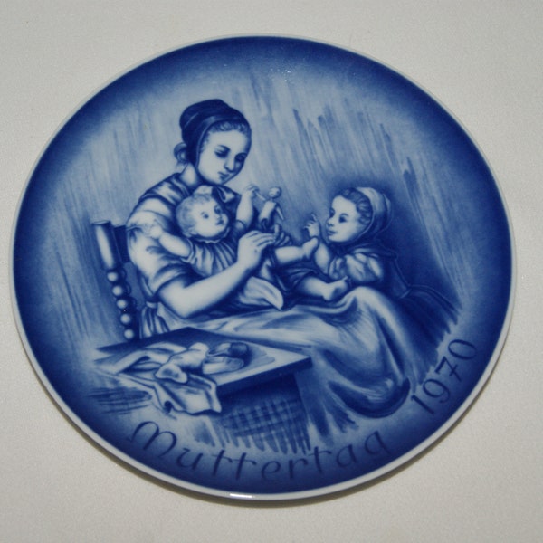 1970 Muttertag Mother's Day Collector Plate - Bavaria Germany