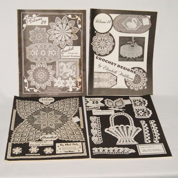 Lot of 4 - Elizabeth Hiddleson Crochet Designs Books - Volume 14 - 20 - 29 - 37