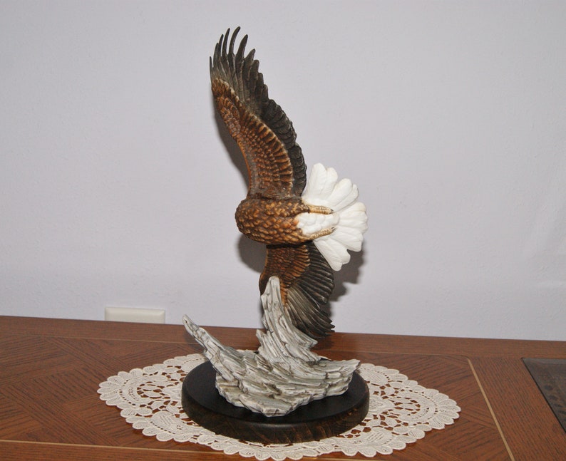 1993 soaring Eagle Homco Porcelain Figurine Signed Etsy