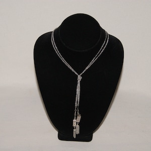 Sarah Coventry Long Necklace with (2) Tassels with Chains - Vintage 1970&#39;s Jewelry