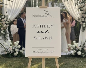 Custom Wedding Welcome Sign – Rustic Luxury Banner
