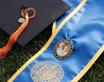 Graduation Memorial Photo Pin - Custom Graduation Brooch with Photo for Remembering Loved Ones - College Graduation Gifts for Him or Her