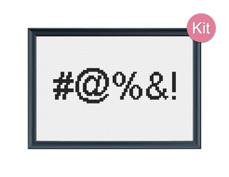 Cross Stitch Kit CENSORED, Funny Gift Idea, DIY Craft, Unique Home