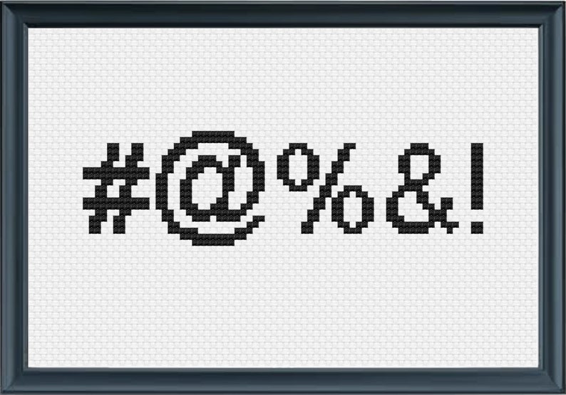 Cross Stitch Kit CENSORED, Funny Gift Idea, DIY Craft, Unique Home