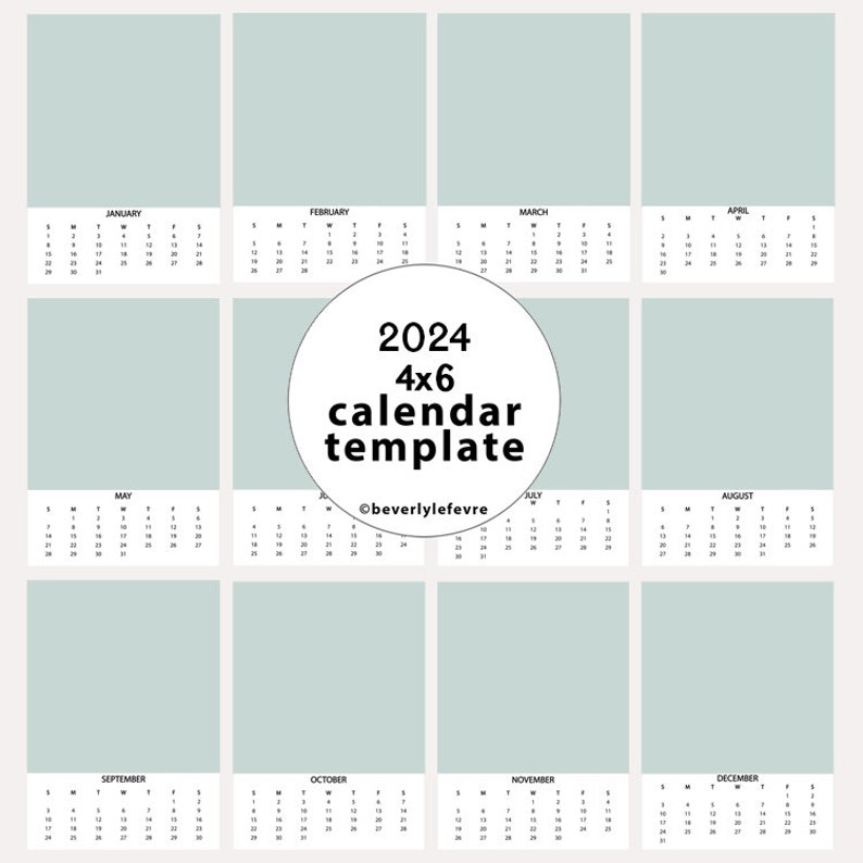 2025 4x6 Calendar Template Digital File Art Photography Etsy