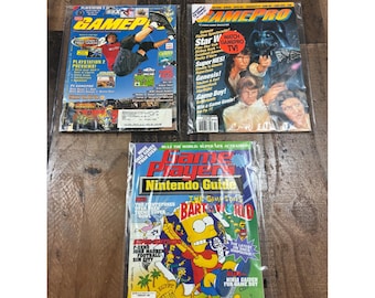 Vintage GamePro & Game Players Magazine Lot Star Wars Simpsons Tony Hawk PS2 NES