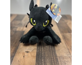 Build-A-Bear Toothless Plush How To Train Your Dragon Night Fury NWT With Saddle