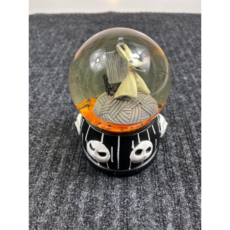 Disney Nightmare Before Christmas Zero Musical Snow Globe Jack Skellington Base image 1