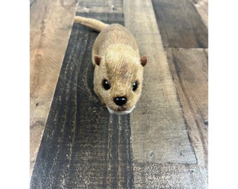 Realistic Tan River Otter Plush Stuffed Animal Wildlife Toy White Underbelly