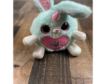 Rainbocorns Itzy Glitzy Surprise Mint Green Bunnycorn Plush Pink Heart ABC Wings
