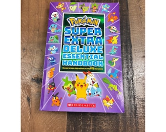Manual esencial de Pokémon Super Extra Deluxe de Scholastic con más de 875 personajes.