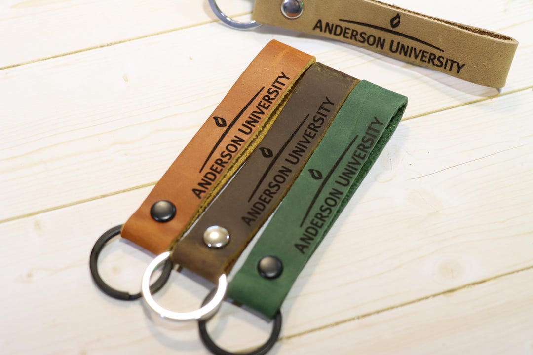 University Key Rings UNIVERSITY Logo LEATHER KEYCHAIN, College Keychains, Graduation Gift - Etsy