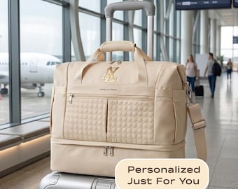 Personalized Travel Duffle Bag, Custom Weekender Bag, Monogram Carry On Bag, Overnight Travel Tote, Gym Bag, Bridesmaid Gift, Luggage Bag