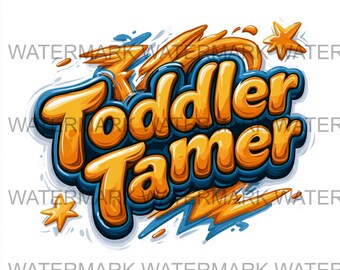 Titel: "Set van 4 tamer-meme voor peuters, png | Digitale download | Afdrukken op aanvraag