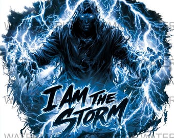 Zestaw 4 obrazków „I Am The Storm” w formacie PNG | Pobieranie cyfrowe | Druk na żądanie