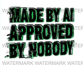Zestaw 4 obrazków PNG z humorem AI | Grafika typografii błędów (pobieranie cyfrowe)