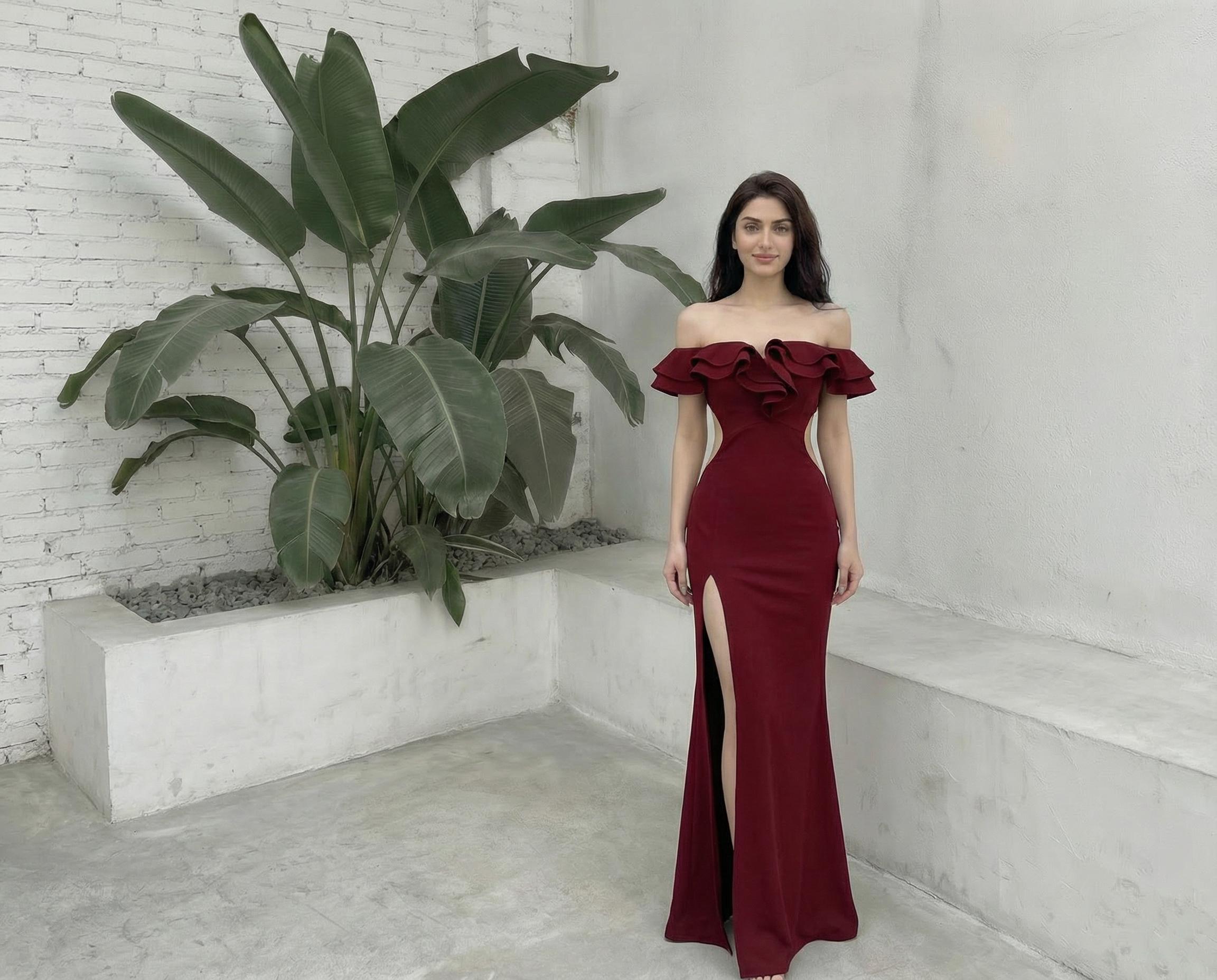 Prom Dress With Slit and Cutouts - Etsy