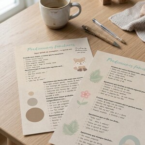 Predicciones divertidas bebé imprimible | Futuro bebé | Cápsula del tiempo familiar | Juego baby shower | Recuerdos bebé | 3 plantillas A4