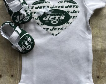 New York Jets Inspired Shirt Or Bodysuit And Matching Booties New York Jets Inspired Shirt Or Bodysuit And Matching Booties