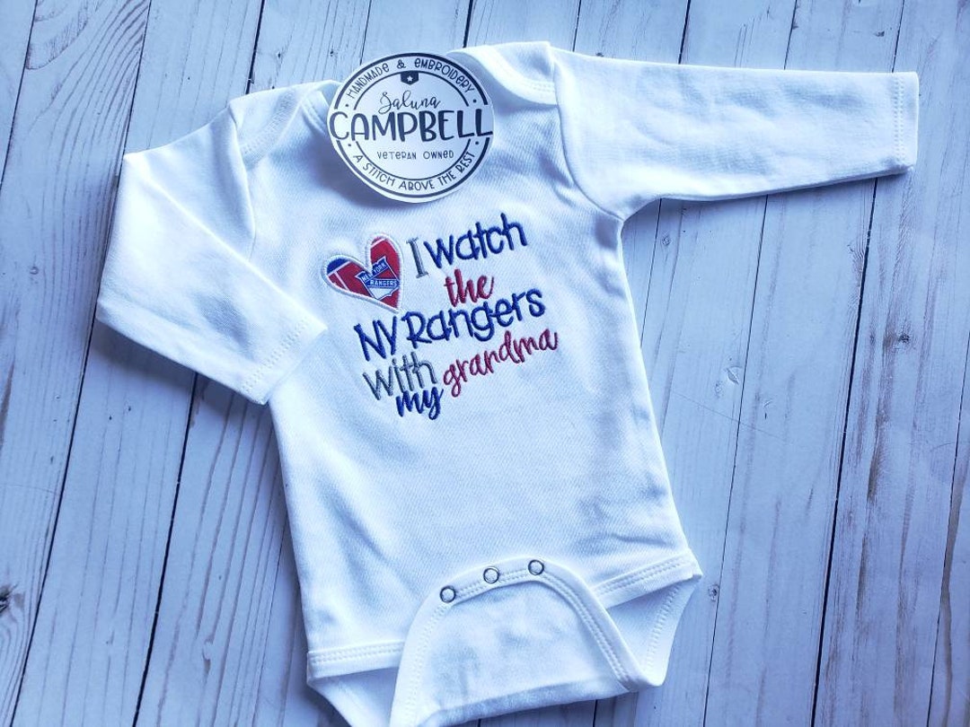 Infant Blue New York Rangers Hockey Jersey Bodysuit