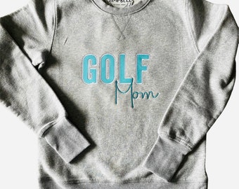 Golf Mom Embroidered Crewneck sweatshirt - customizable