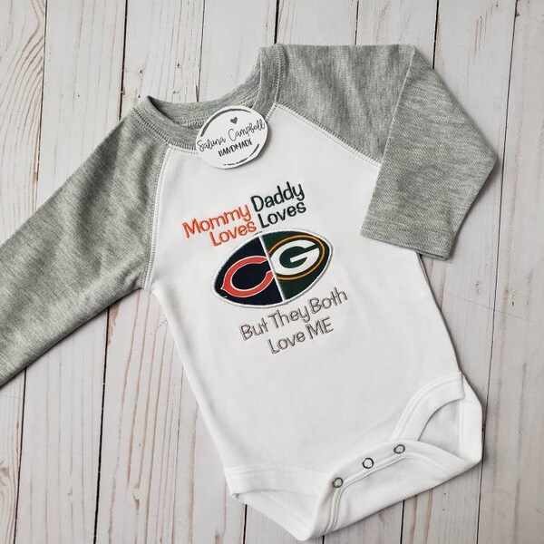 Football house divided baby embroidered bodysuit or shirt | you pick teams