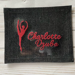 Dance bag patch tag - name and image