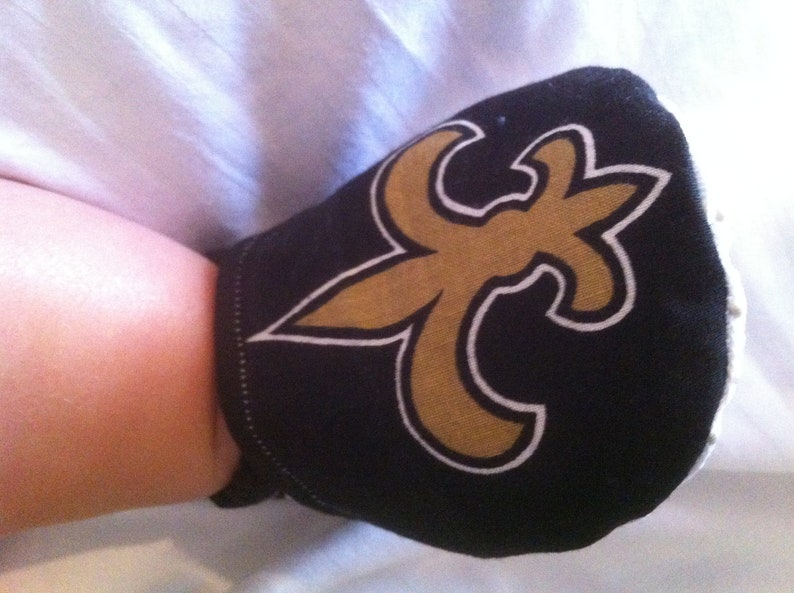 New Orleans Saints Cloth Baby Booties