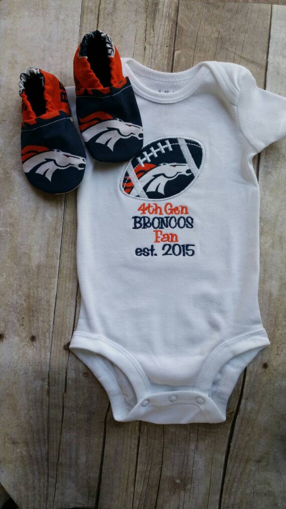 Denver Broncos Inspired Shirt and Matching Booties | Etsy