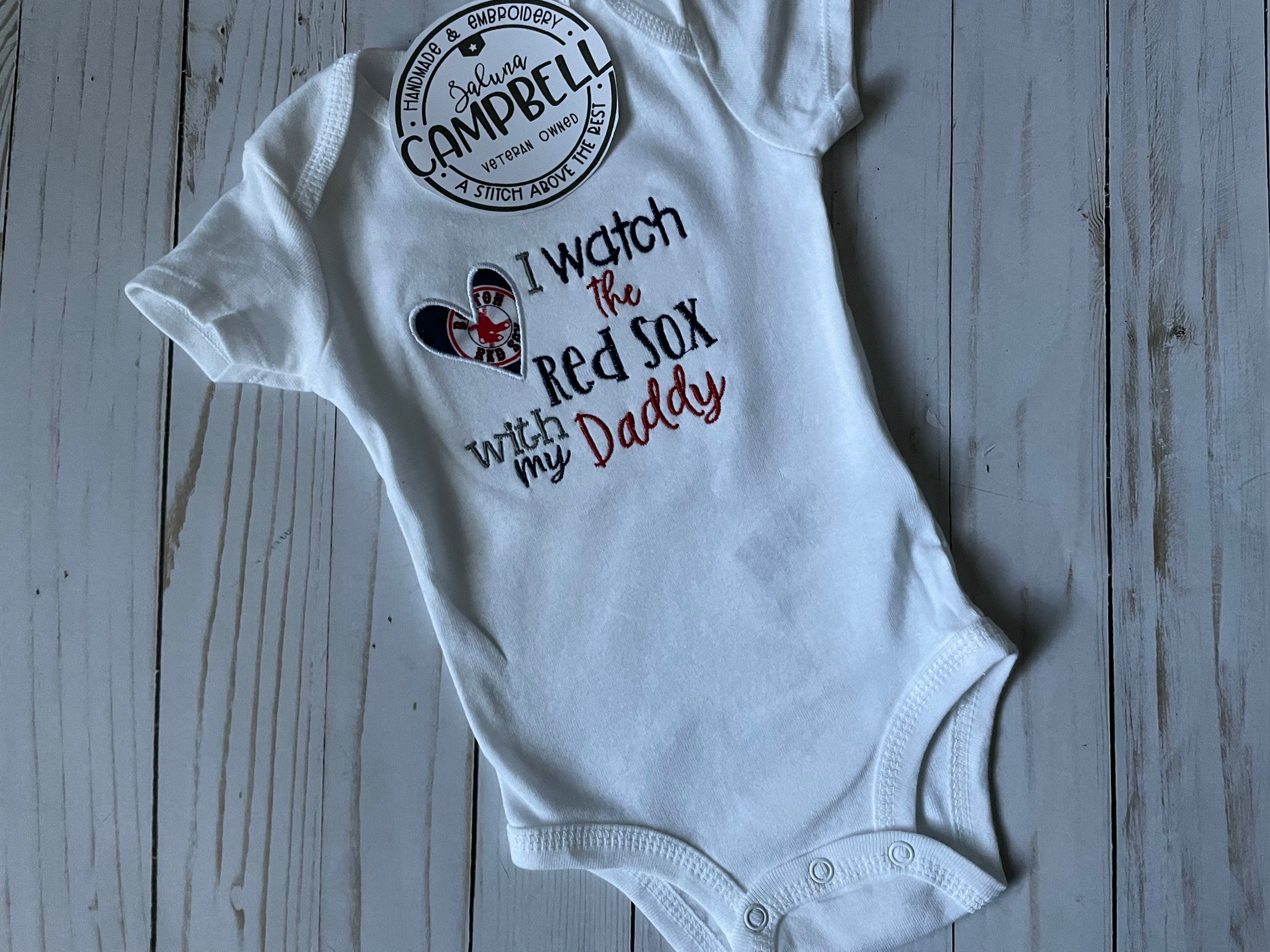 Boston Red Sox With Daddy Shirt or Bodysuit