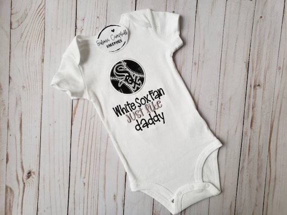 Chicago White Sox Onesie Bodysuit Shirt Love Watching With Daddy