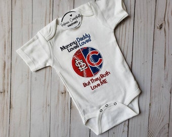 Baseball house divided baby embroidered bodysuit or shirt | You Pick Teams