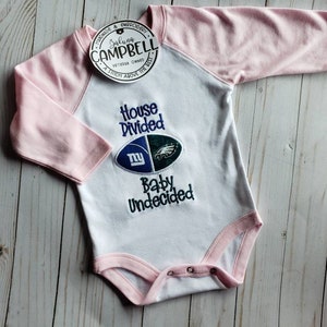 House Divided Baby Undecided Football Shirt or Bodysuit • your choice of teams