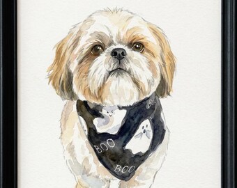 Custom Pet Portrait, Dog Memorial Gift, Custom Pet Art