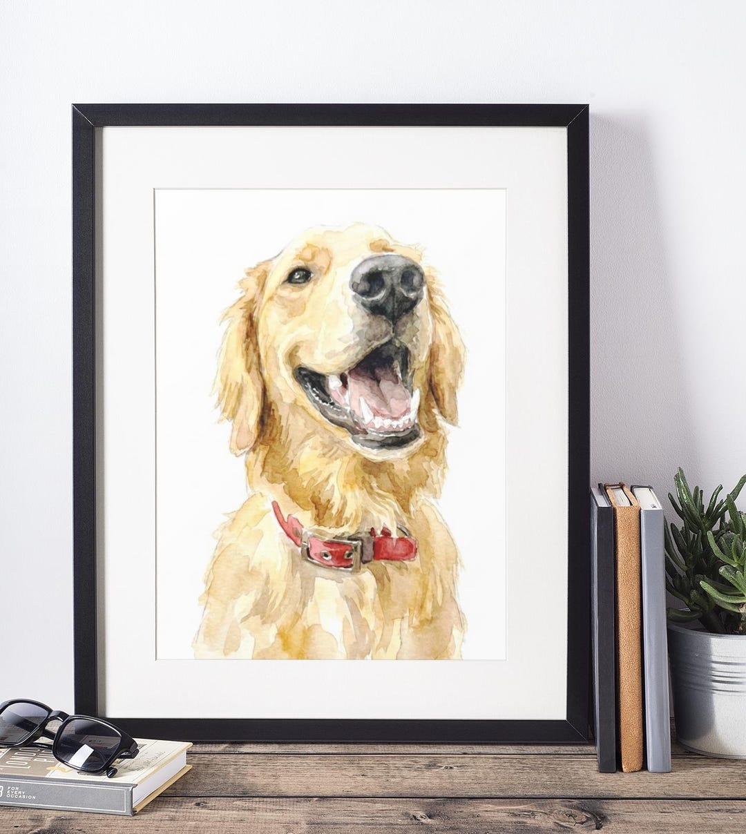Custom Pet Portrait From Photo, Personalized Dog Painting, Watercolor ...