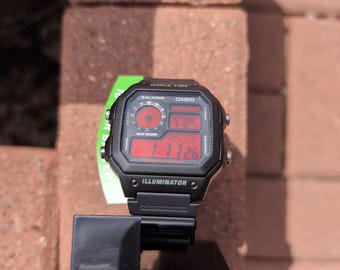 Red wine mod Casio 1200 Watch