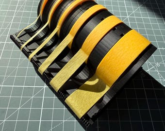 Pro Tamiya Masking Tape Holder, 3D Printed Organizer for 1-18mm Rolls