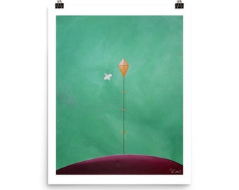 Lámina artística infantil con motivos caprichosos / Paisaje colorido