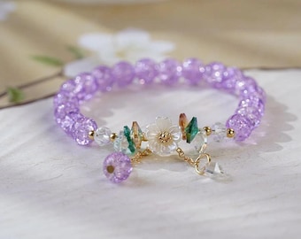 Female Beaded Bracelet Accessories Mori Crystal Bracelet Korean Charm Bracelets