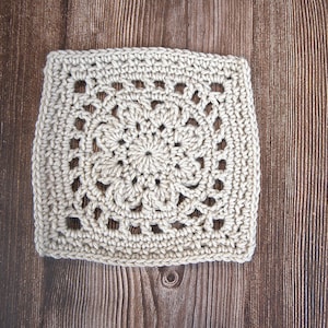 Flower in a Circle Granny Square Crochet Pattern (PDF ONLY)
