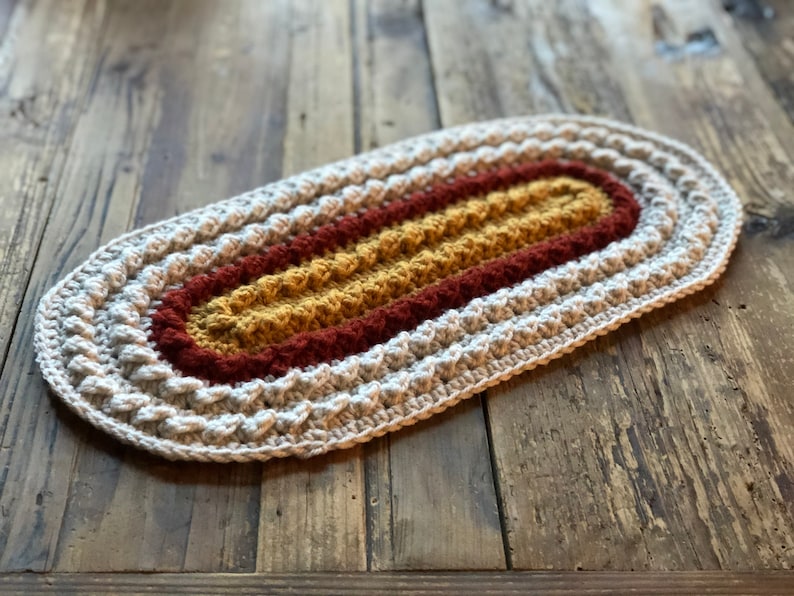 The Cable Stitch Crochet Oval Rug Digital Only image 5