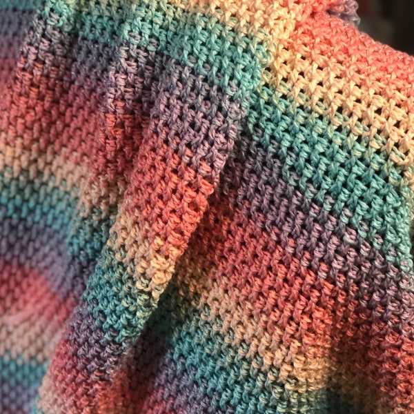 Manta Arcoíris [2 MILLONES DE VISTAS en YouTube] [Patrón de crochet para principiantes]